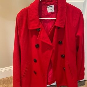 Red Pea coat